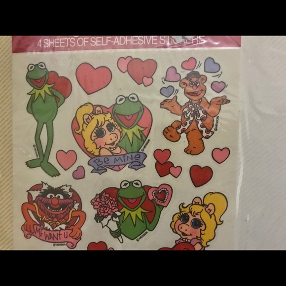 Valentines Kermit vintage stickers bundle lot - Picture 3 of 8